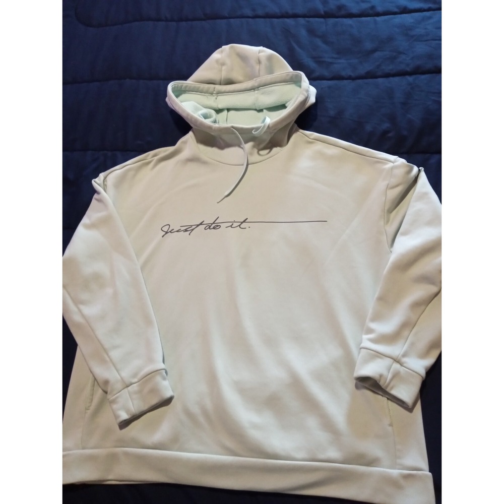 Nike Women's Therma Fleece Graphic Training Hoodie 929693-357 Teal Medium Large